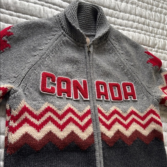 RARE 2010 Official Olympic Cowichan Style Cardigan Sweater XS S - Picture 2 of 10